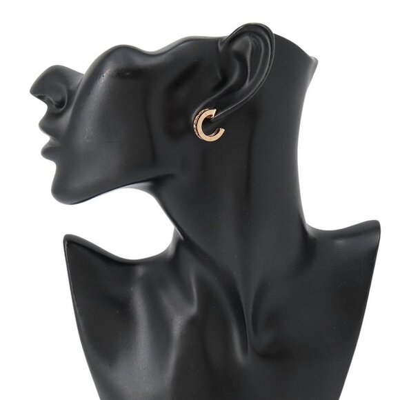 BVLGARI B.Zero1 Padlock Earrings K18PG/Ceramic 357567 - Picture 7 of 9